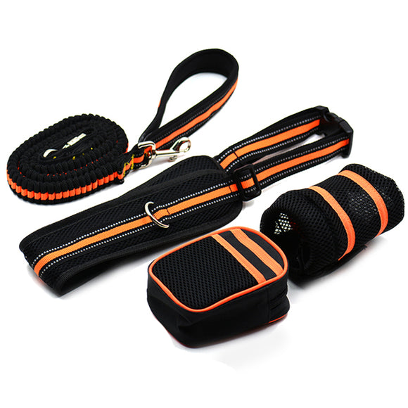 Hands Free Bungee Dog Leash with Pouch
